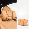 1PC Bubble Cotton Car Headrest Anti-fouling Leather Car Premium Sense Neck Pillow Waist Cushion Pillow Set
