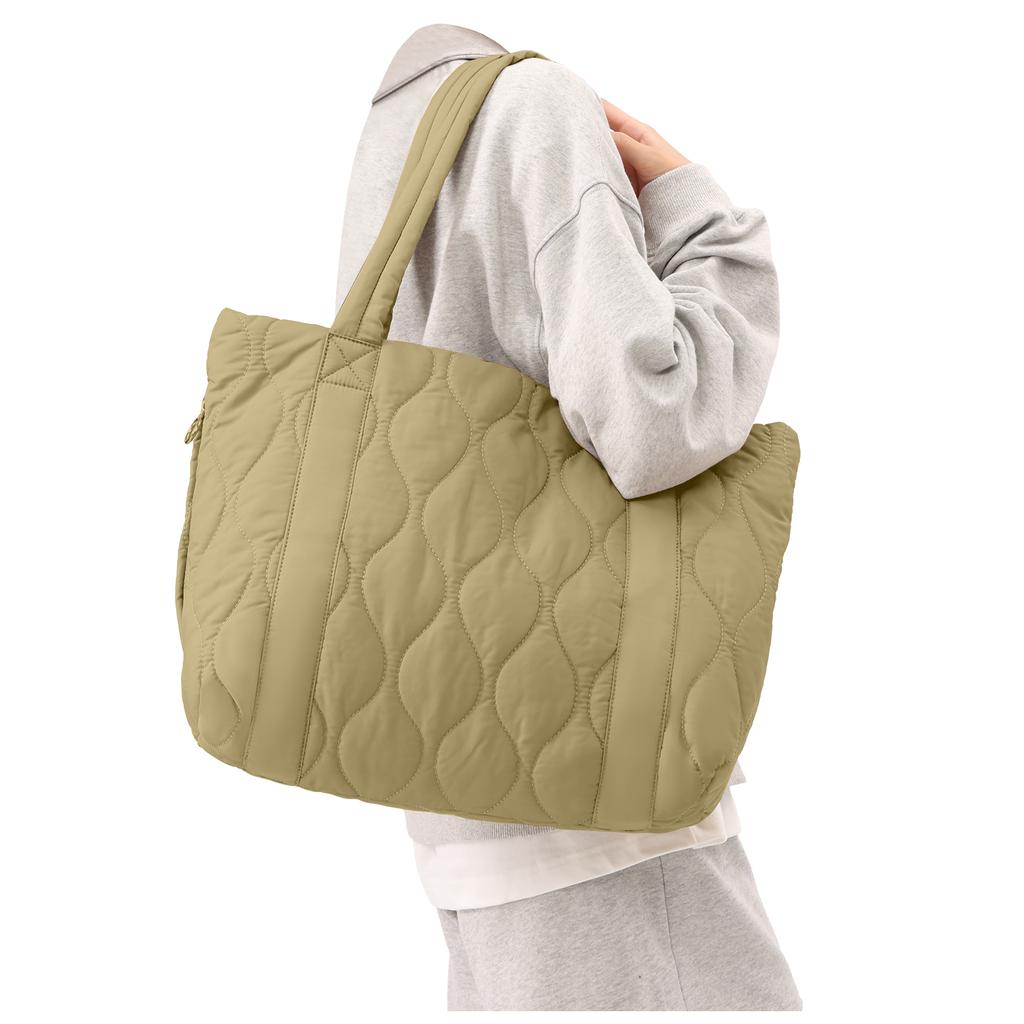 Women's Tote Bag Shoulder Bag Sewing Thread Large Capacity Fashion Advanced Sense Handbag Practical Female's Commuter Laptop Bag