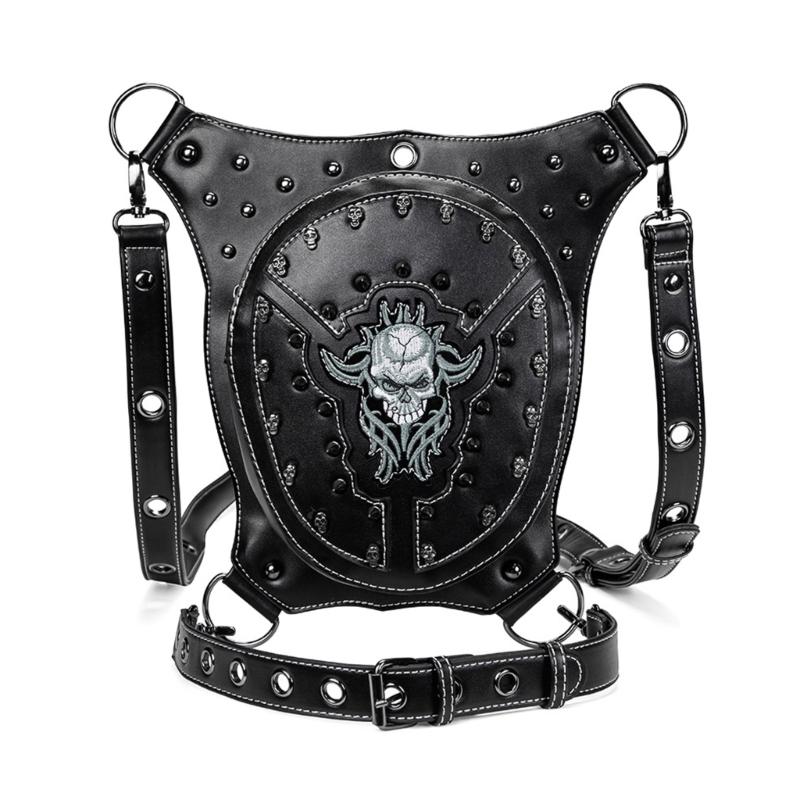 

Punk Waist Bag Drop Leg Bag Outdoor Bike Motorcycles Cycling Hiking Fanny Pack Hip/Thigh Bag Utility Pouch Shoulder Gift 1