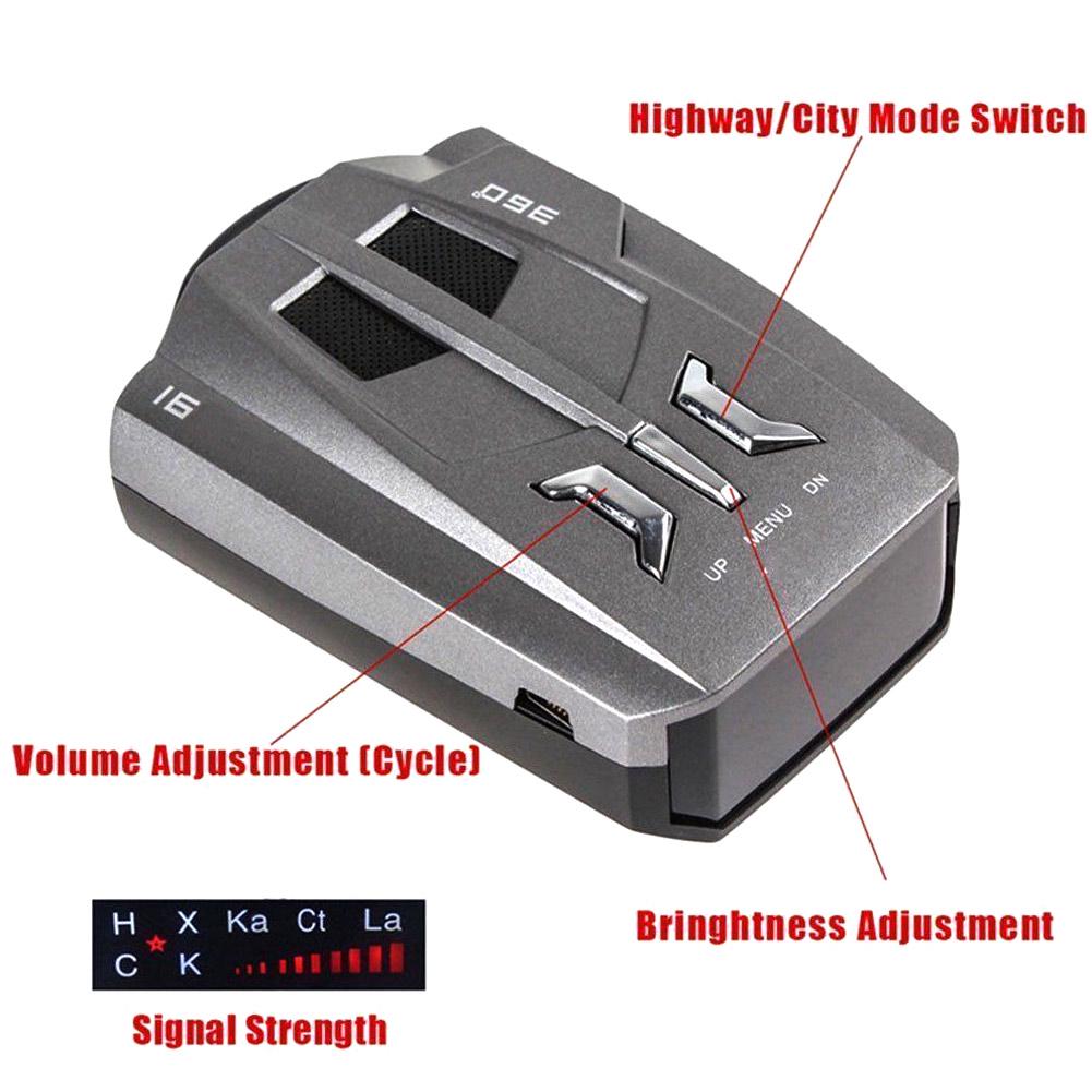 Sprachfahrwarnung 360 Radarwarner Grad Geschwindigkeit 1 16 Warnung Auto Sicheres Band