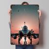 French Fighter Jet Plane Printed Posters Customizable Wall Art Retro Vintage Metal Tin Signs for Home Room Setup Decorations