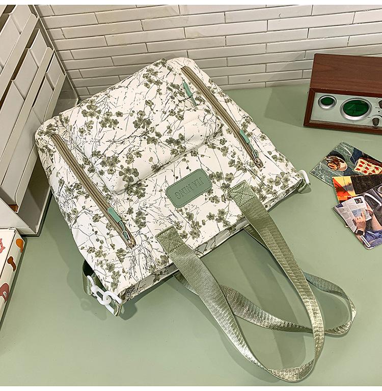 New Sweet Girl Backpack Waterproof Primary School Junior High School Student Schoolbag Printed Bamboo Literary Chinese Style Backpack