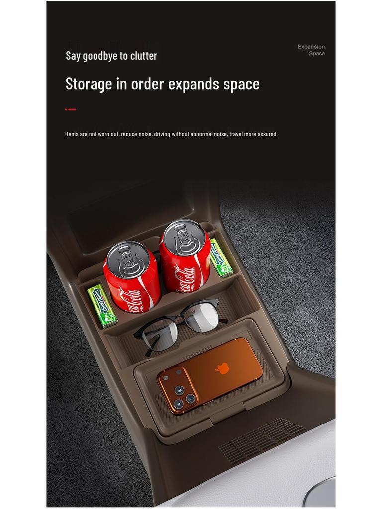 Dustproof Silicone Holder for 26 Qiyuan A06 Models: Center Console Storage Organizer
