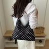 Stilvolle Polka-Dot-Print-Tragetasche Glatter Reißverschluss Leichte Umhängetasche Große Kapazität Lässige Handtasche für Damen