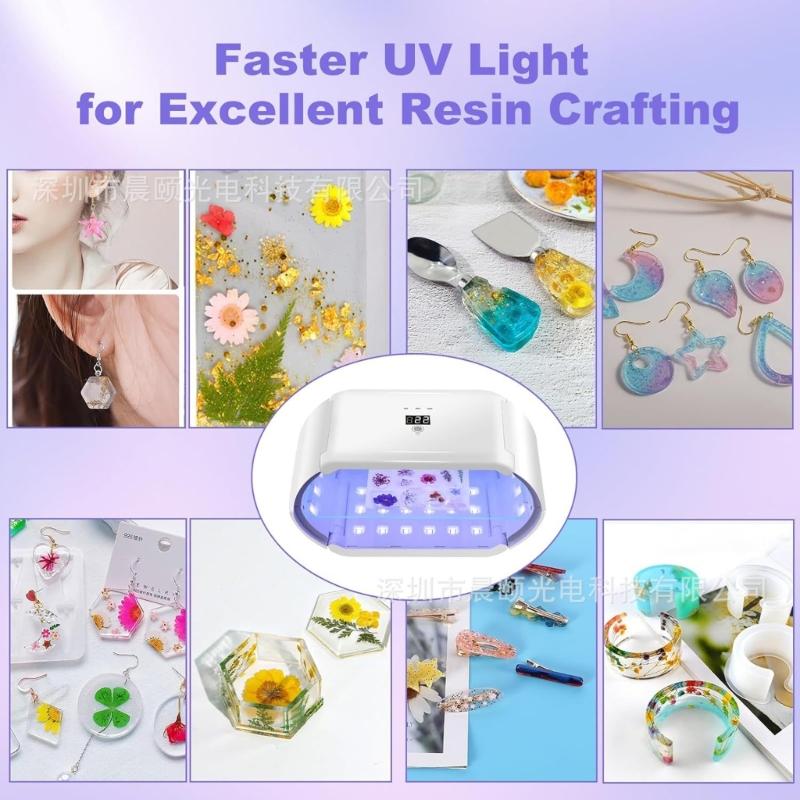 High Intensity 96W UV Lamp for Efficient Resin Curing Professional Nail Light with Time Control Multifunctional LED Lamp