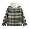 Li Ning Badfive Plaid Letter Hooded Zipper Comfortable Single-Breasted Cotton Jacket Men Jackets Black-Plaid AFMV001-3