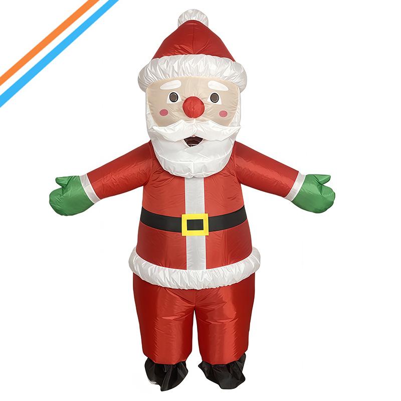 Reindeer & Gingerbread Man Inflatable Santa Costume for Christmas Party Stage Props