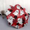 1pc Ghost Floral Automatic Open/close Folding Compact Umbrella, 8-Rib Sturdy Canopy, Lightweight Portable, Everyday Use, Gift,091