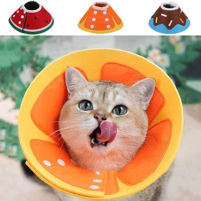 Anti-slick Elizabethanska kragar Mjuk återhämtningskrage för katt Söta kattkoner Nagelklippning