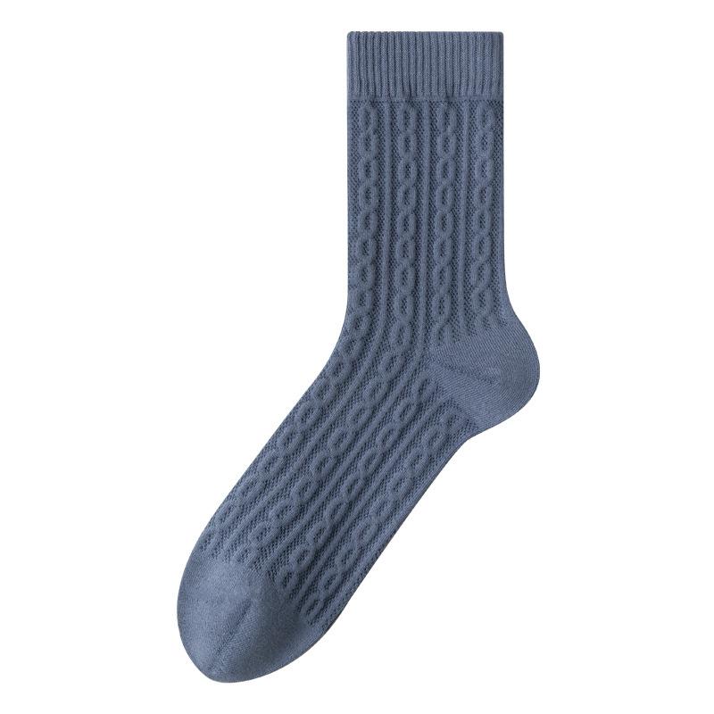 Winter Men's Thickened Boneless Long Socks, All-cotton Warm Retro Autumn and Winter Loose Cotton Socks, Pure Cotton Socks
