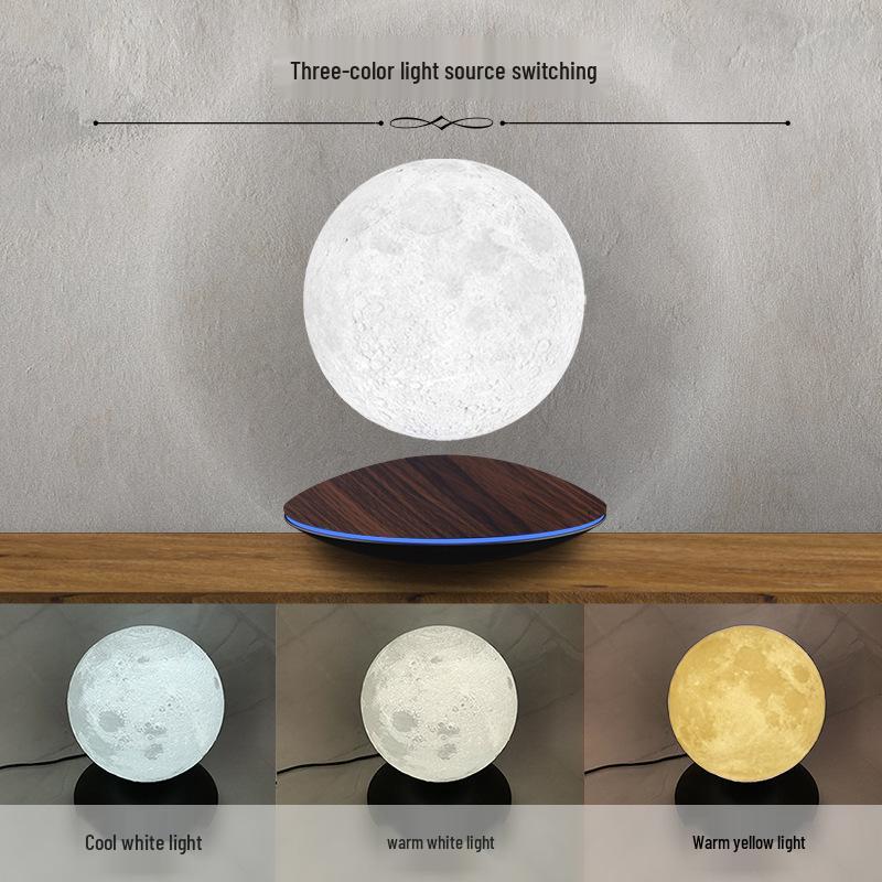 

520 Romantic Luminous Moon Lamp: High-End Gift for Girlfriend or Wife on Valentine s Day or Birthday Dark Wood Grain