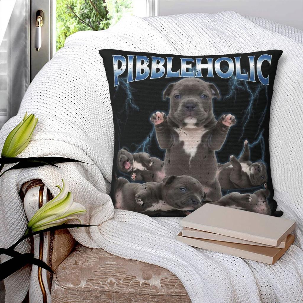 Pibbleholic Pibble Hund Meme Wasch Mich Bauch Kissenbezug Neuheit Kissenhülle Kissenbezug Kissenbezüge Für Wohnzimmer Stuhl