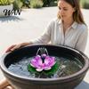 Solar Pond Fountain Lotus Floating Bird Bath Powered Garden with Interchangeable Nozzles for Patio Yard Decor
