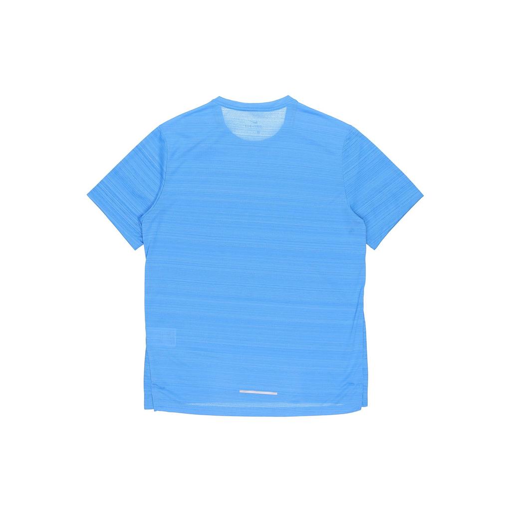 Nike Dri Fit Running T Shirts Men's Blue Crew Neck Moderate Straight Fit CU0327-402