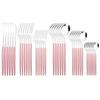 36Pcs Pink Gold Dinnerware Cutlery Set Western Knife Dessert Forks Spoon Flatware Stainless Steel Silverware Kitchen Tableware