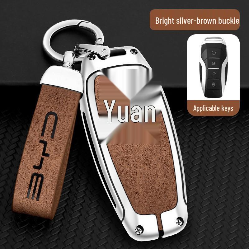 BYD Key Case Metal Shell: Anti-Lost Protection for Song PRO, Han, Tang, Song PLUS, Song MAX, Qin PRO Models.