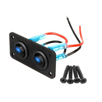 Waterproof Switch Panel 12-24V 2 Gang 72*40mm Accessories