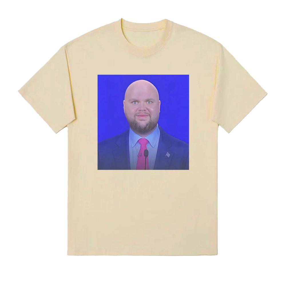 JD Vance Meme Glatzer Babygesicht Lustiges T-Shirt Herren Damen Mode Humor Gothic Übergroßes T-Shirt Baumwolle Lässig Kurzarm T-Shirt