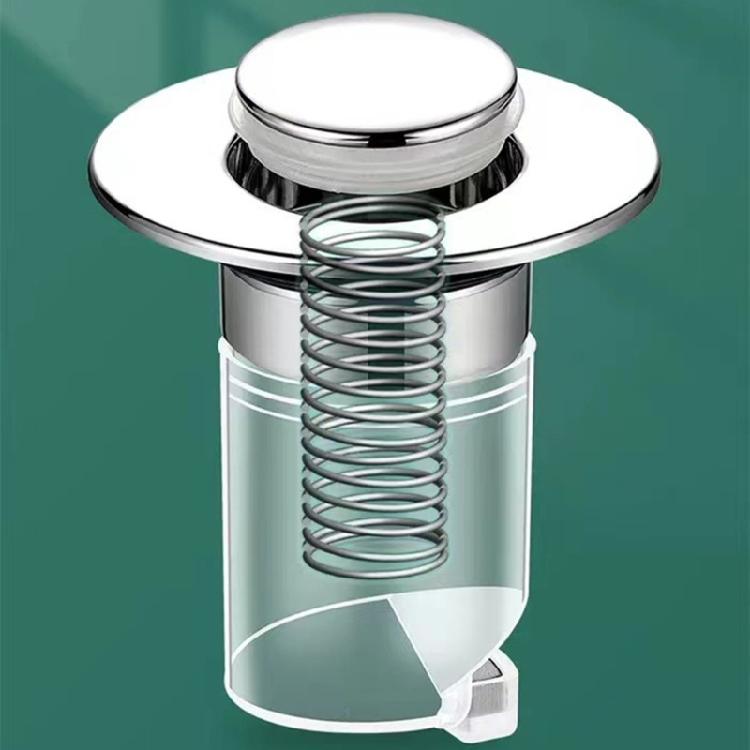 Sink Drain Plug Anti-clogging Push-type Bounce Cores Shower Drain Hair Catcher