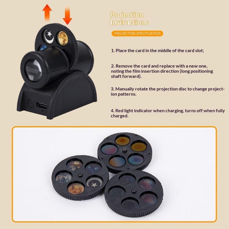 Starry Sky Projection Light USB Charging Creative Polaris Light Ambient Light Bedside Desktop Night Light