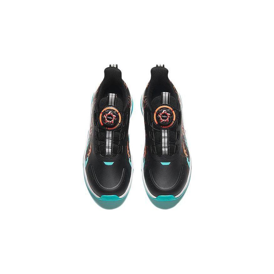 Anta Kids Comfortable Daily Non-Slip Wear-Resistant Breathable Low-Top Running Shoes Kids Sneaker Black Blue 312335511N-6