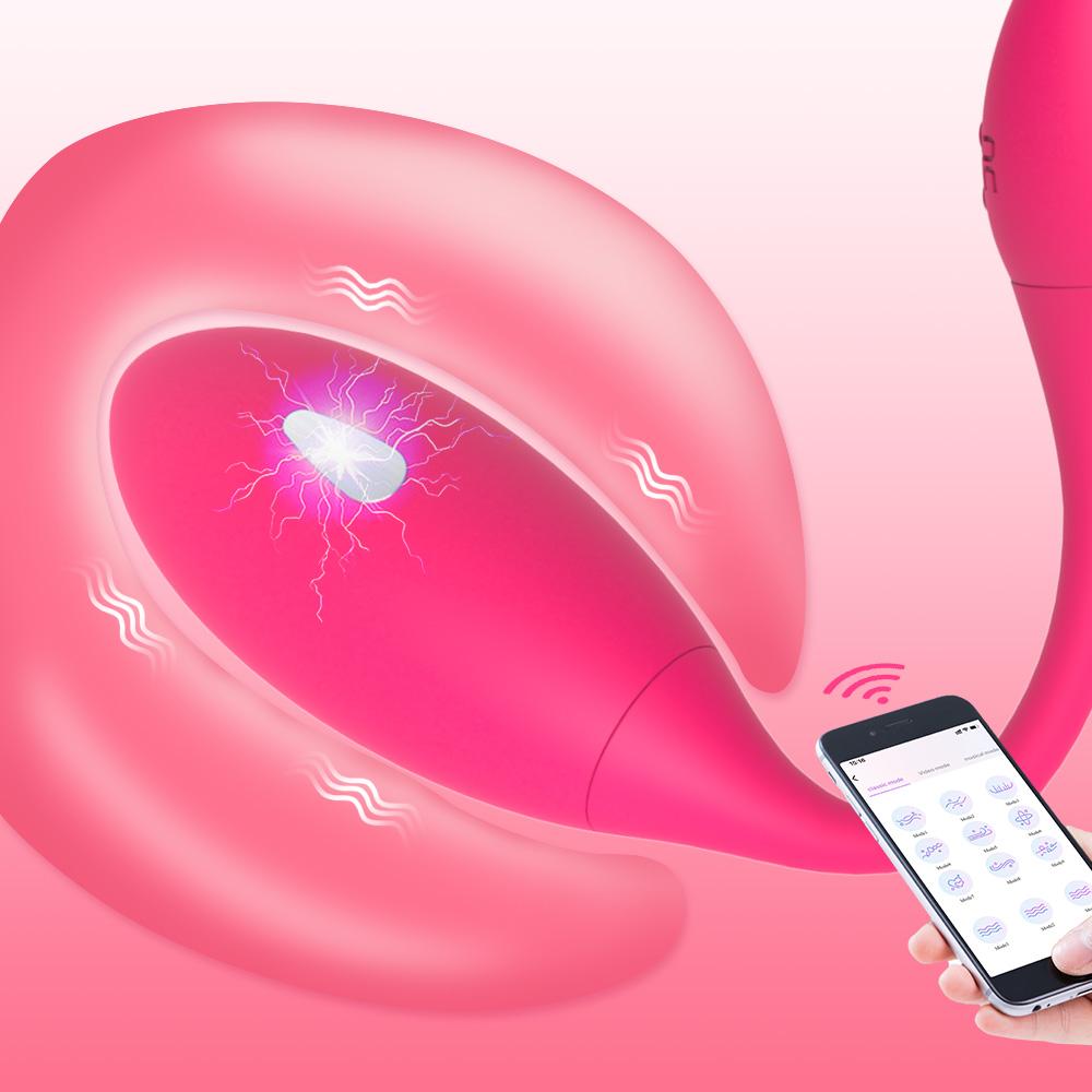 APP Control Electric Shock Vaginal Kegel Ball Vibrator For Women Wireless G Spot Stimulate Vibrating Egg Vibrator Sex Toys Femme