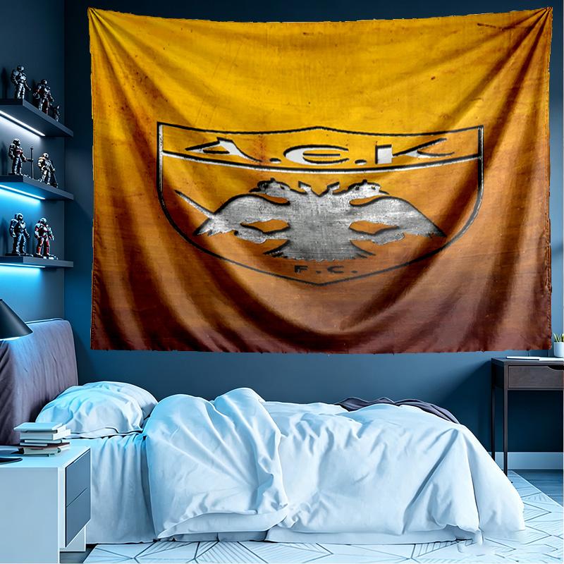AEK Athens FC Print Tapestry, Lightweight Wall Hanging, for Bedroom, Dorm, Living Room, Home Art Decor, Birthday Christmas Gift for Friends