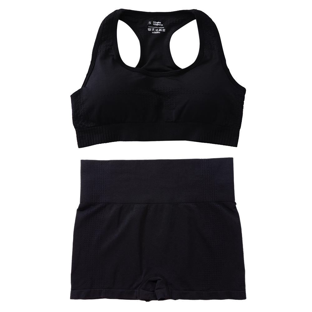 Seamless Two-Piece Racerback Tank & Shorts Yoga Set for Women