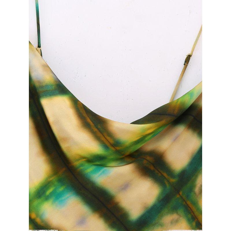 Kaslead New Arrival Women's Clothing Fashion Style Silk Satin Texture Print Dress KC 4786338