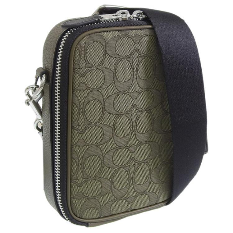New COACH Stanton Fabric With Cow Leather Shoulder Bag, Crossbody Bag Men's Army Green CH097-SVVFE
