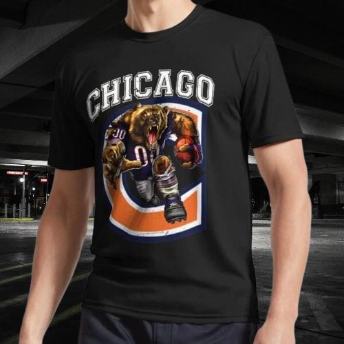 

Chicago Football Active T-Shirt Funny Size Mode American T-shirt 4XL