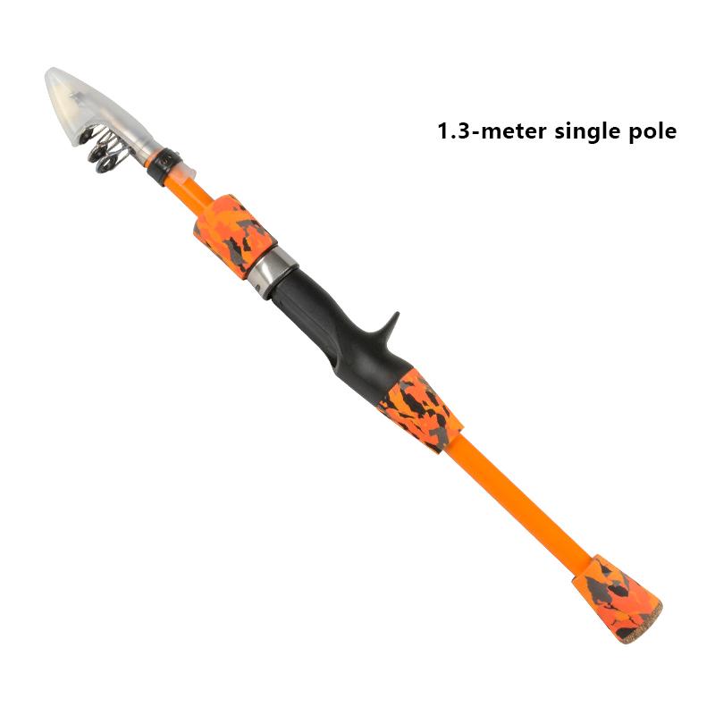 

Портативное телескопическое камуфляжное детское удилище с вращающейся регулировкой, спиннинговое удилище, детское удилище, приманки, крючки 130cm оранжевый