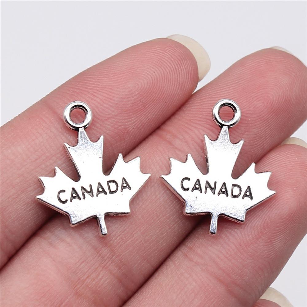 10pcs Tree Leaf Charms Pendant Antique Bronze Silver Color Pendants DIY Crafts Making Findings Handmade Tibetan Jewelry