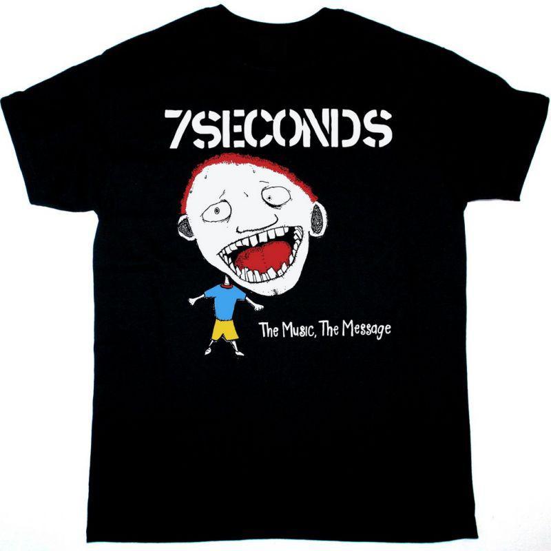7 SECONDS THE MUSIC THE MESSAGE Black Tee Unisex T-Shirt All Size 1L861 Unisex T-Shirt XXXXL