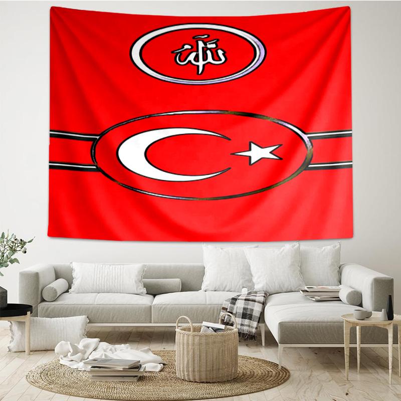 Turkish Football Emblem Tapestry Room Decoration Wall Hanging for Living Room Bedroom, dormitory, Birthday and Christmas gifts