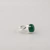 Green Onyx Cab Gemstone 925 Sterling Silver Handmade Jewelry Proposal Ring For Gift RR-75-30