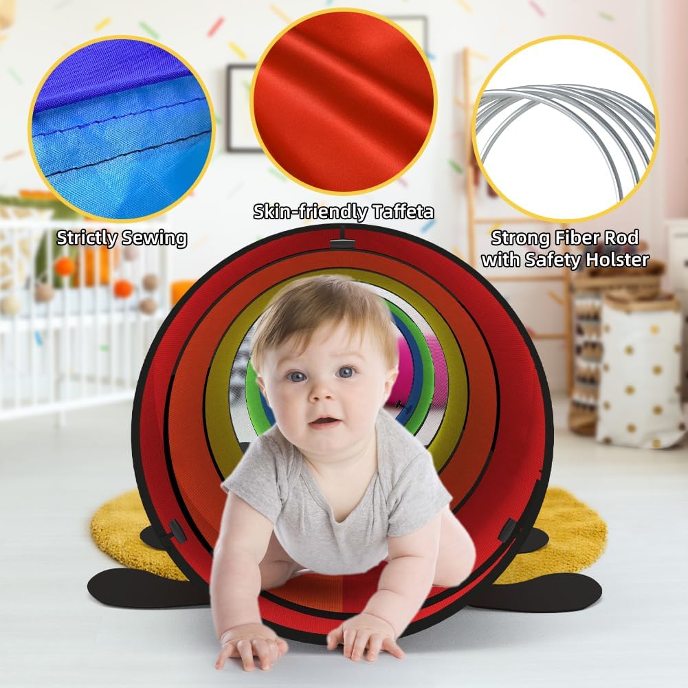 Kids Play Tunnel for Toddlers 1-3 Colorful Pop Up Baby Tunnel for Kids to Crawl Through 6 Foot with Breathable Mesh Collapsible Toddler Toys Gift for