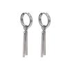 1pairs No Ear Piercing Square Stick Pendant Earrings Tassel Earrings  For Women and Men