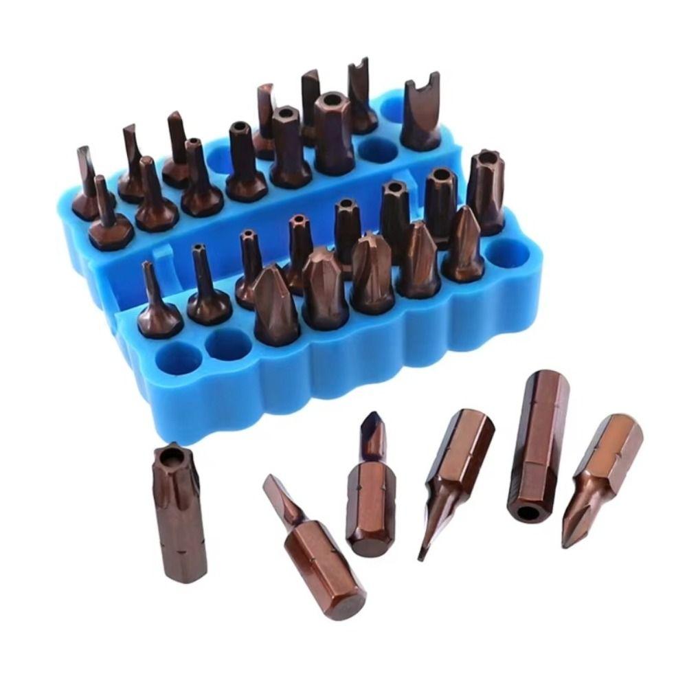 32 Holes Drill Bit Organizer Compact Size Bits Rack Durable Hex Shank Screwdriver Bits Holder