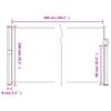 Retractable Side Awning Red 140 X 600 Cm