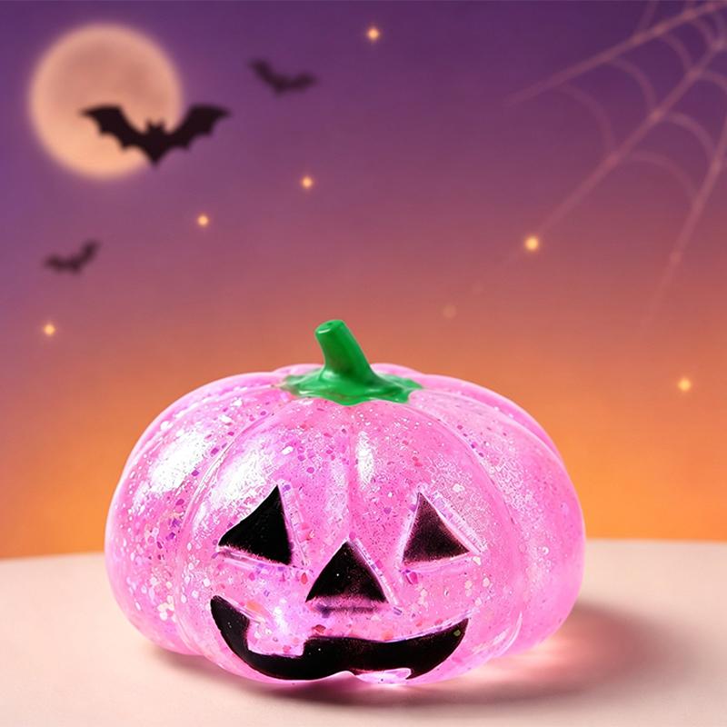 Kürbis Squishy Spielzeug Anti-Stress Sensorisches Fidget Spielzeug Weicher Malzzucker Stressball Langsam-Rückprall Entspannungsspielzeug Halloween Geschenke