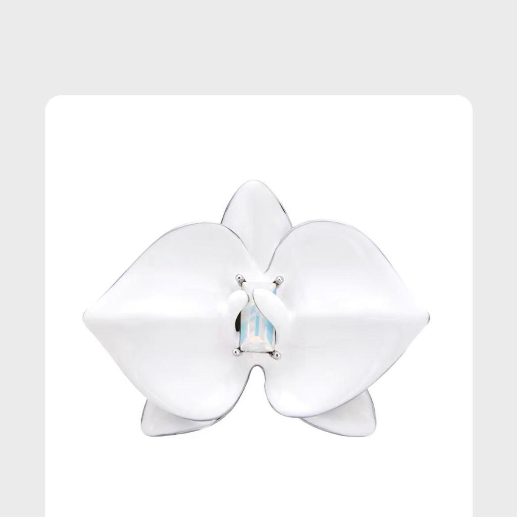 Elegante Emaille-Ohrringe der Orchideen-Serie: 925 Sterlingsilber Nadelclips in einem vielseitigen chinesisch inspirierten Design