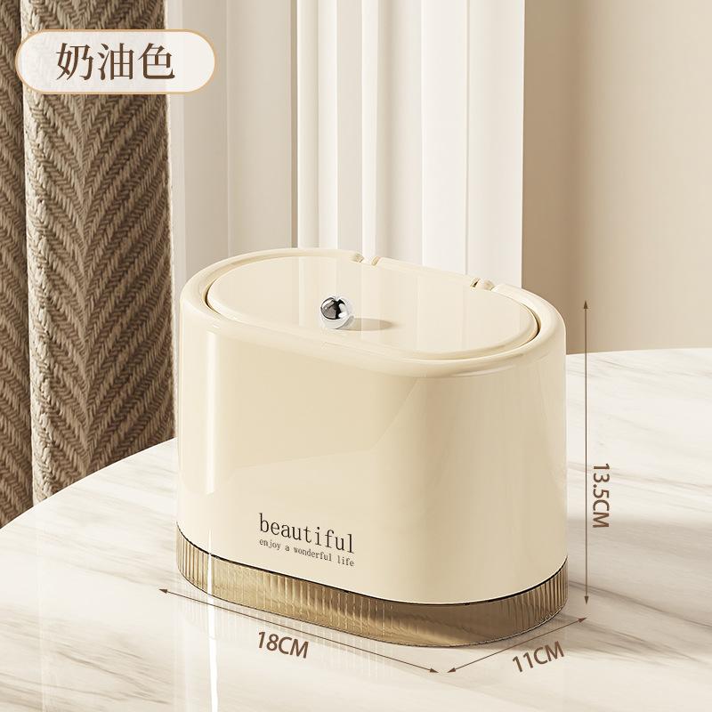 

Mini Desktop Trash Can with Lid Garbage Waste Bin Organizer Bedroom Office Desk Storage Box Made Durable Plastic Home Supplies