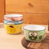 Linpan Cartoon Ceramic Rice Bowl Set