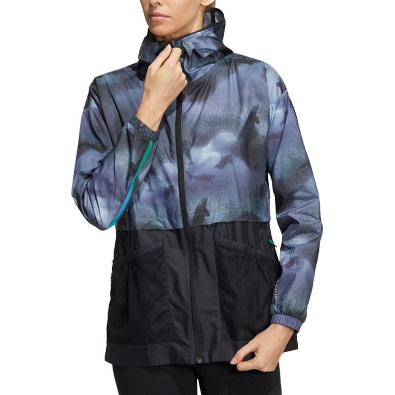 

Adidas Tie-Dye Casual Woven Hooded Jacket Women Jacket Blue HE5178 S