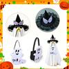 Yousheng Halloween Ghost Goose Costume, Wizard Hat, Ghost Cape, Pumpkin Candy Bag, Outdoor Yard Decoration for Goose Statue or Garden
