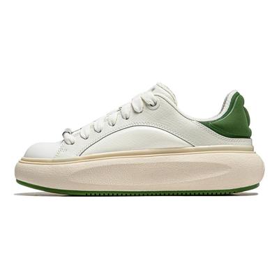 Li Ning Cloud Travel C4D Versatile Comfortable Non-Slip Low-Top Casual Shoes Women Sneaker White Green AZGU038-3