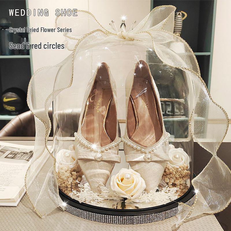 Hidden Wedding Shoe Box Ring Toss Game and Door Blocking Prank Props Set