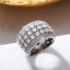 CopperWedding Bands Rings for Women Full Brilliant Cubic Zirconia Bling Bling Female Accessories Party Trendy Jewelry