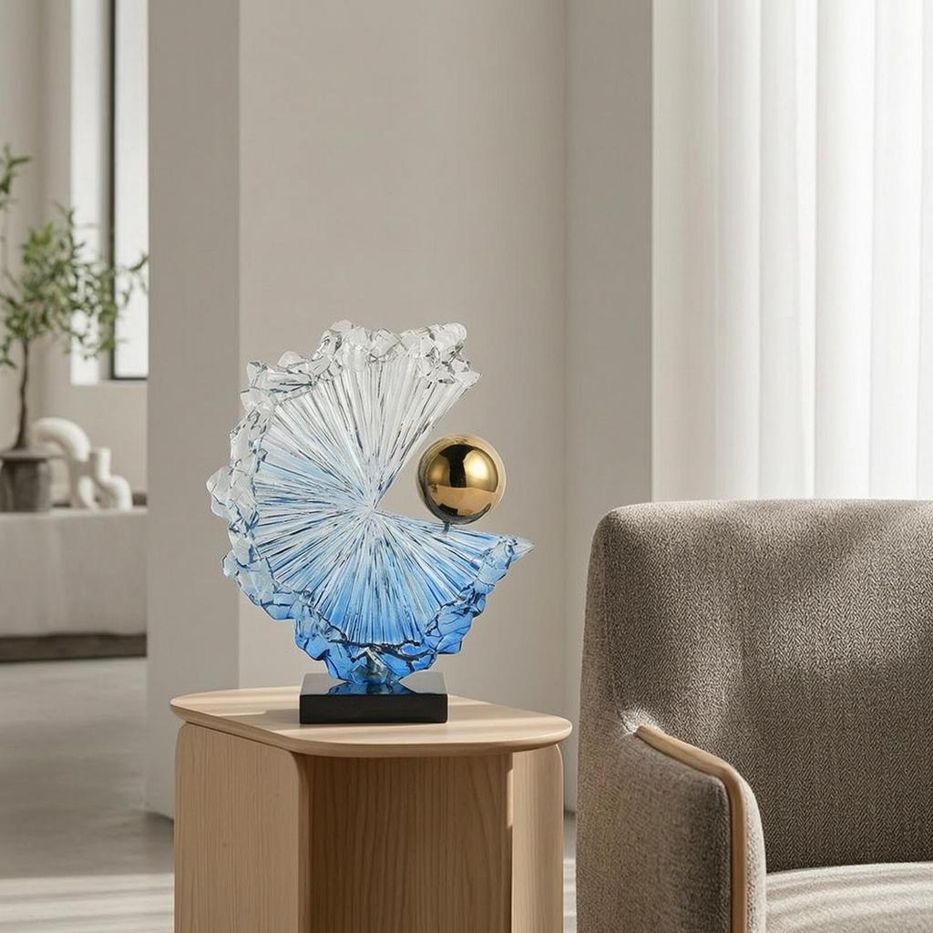 Abstract Sculpture Modern Statue Faceted for Living Room, Office, Art Collectors